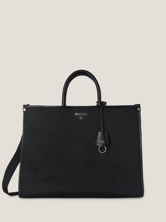 Motivi New shopping bag in tessuto jacquard Donna Nero