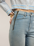 Wide leg palazzo jeans with side zips image number 3