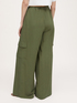 Linen blend cargo palazzo trousers image number 1