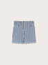 Striped denim shorts image number 4