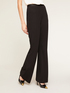 Flare trousers with satin insert image number 0