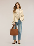Short double-breasted trench coat with belt image number 2