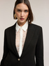 Single-breasted blazer with striped inner lining image number 2