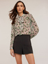 Floral patterned chiffon blouse image number 0