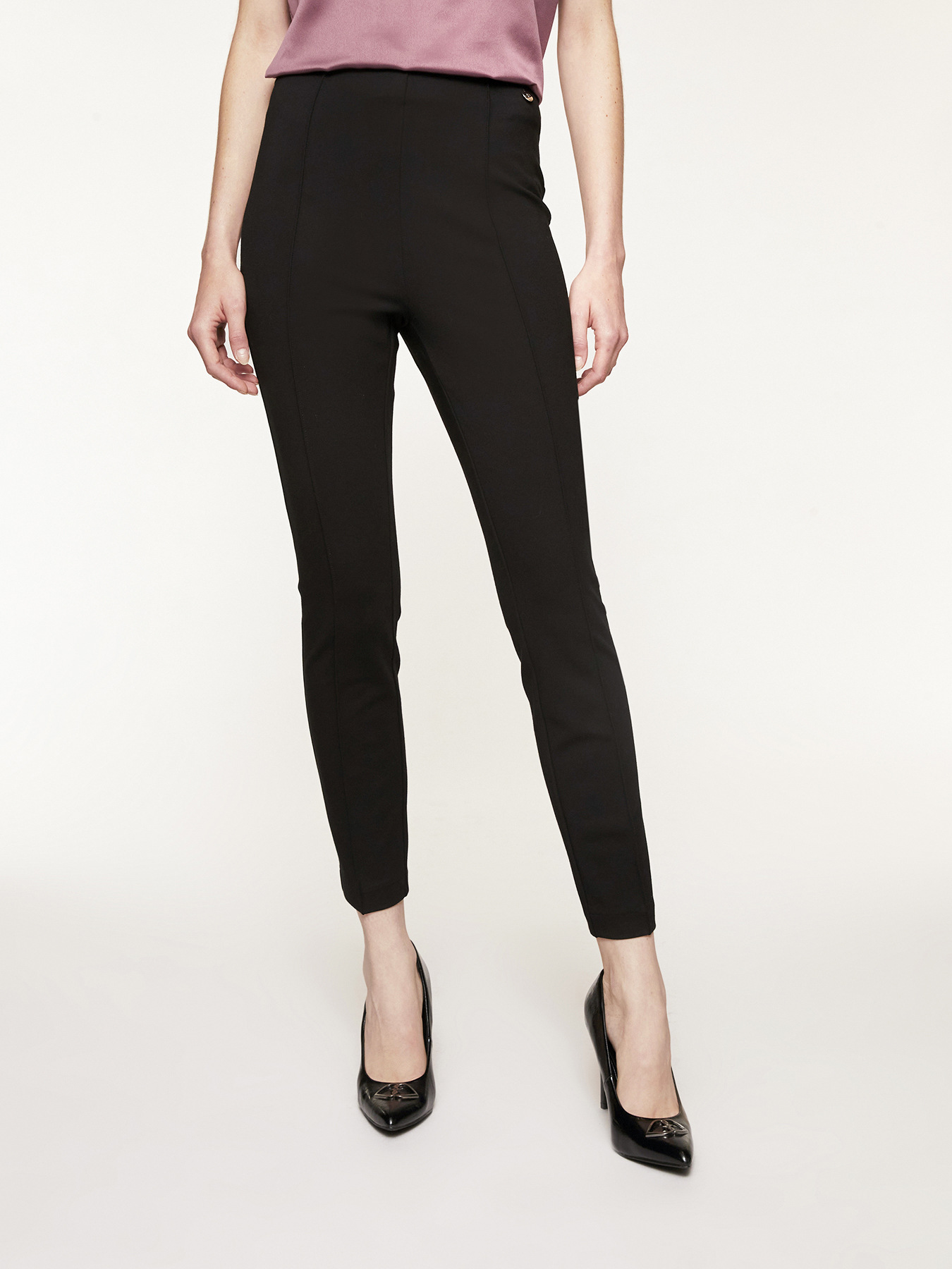 Milano-stitch stretch skinny trousers image number 0