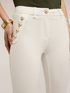 Slim-fit cotton drill trousers image number 3