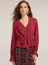 Georgette blouse with shawl neckline image number 3