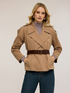 Short lyocell blend trench coat with belt image number 0
