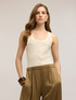 Ribbed jersey top with rhinestones image number 0