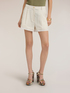 Cropped linen blend trousers image number 1