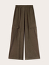 Palazzo cargo pants in viscose blend image number 4