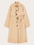 Technical fabric trench coat with removable sleeves image number 5