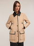 Jacket with coated fabric inserts image number 2