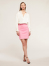 Short linen cotton canvas skirt image number 3