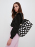 Oversized polka dot pattern clutch image number 3