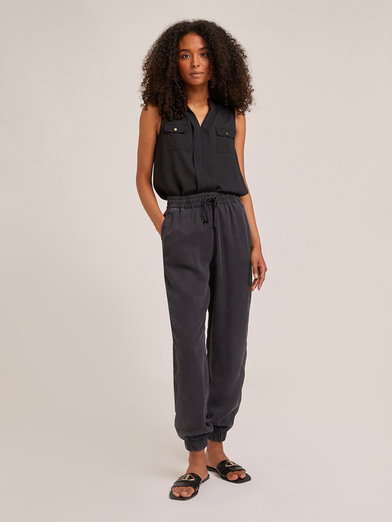 Motivi Joggers fluido effetto denim in lyocell Donna