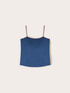 Satin top with contrasting trims image number 4