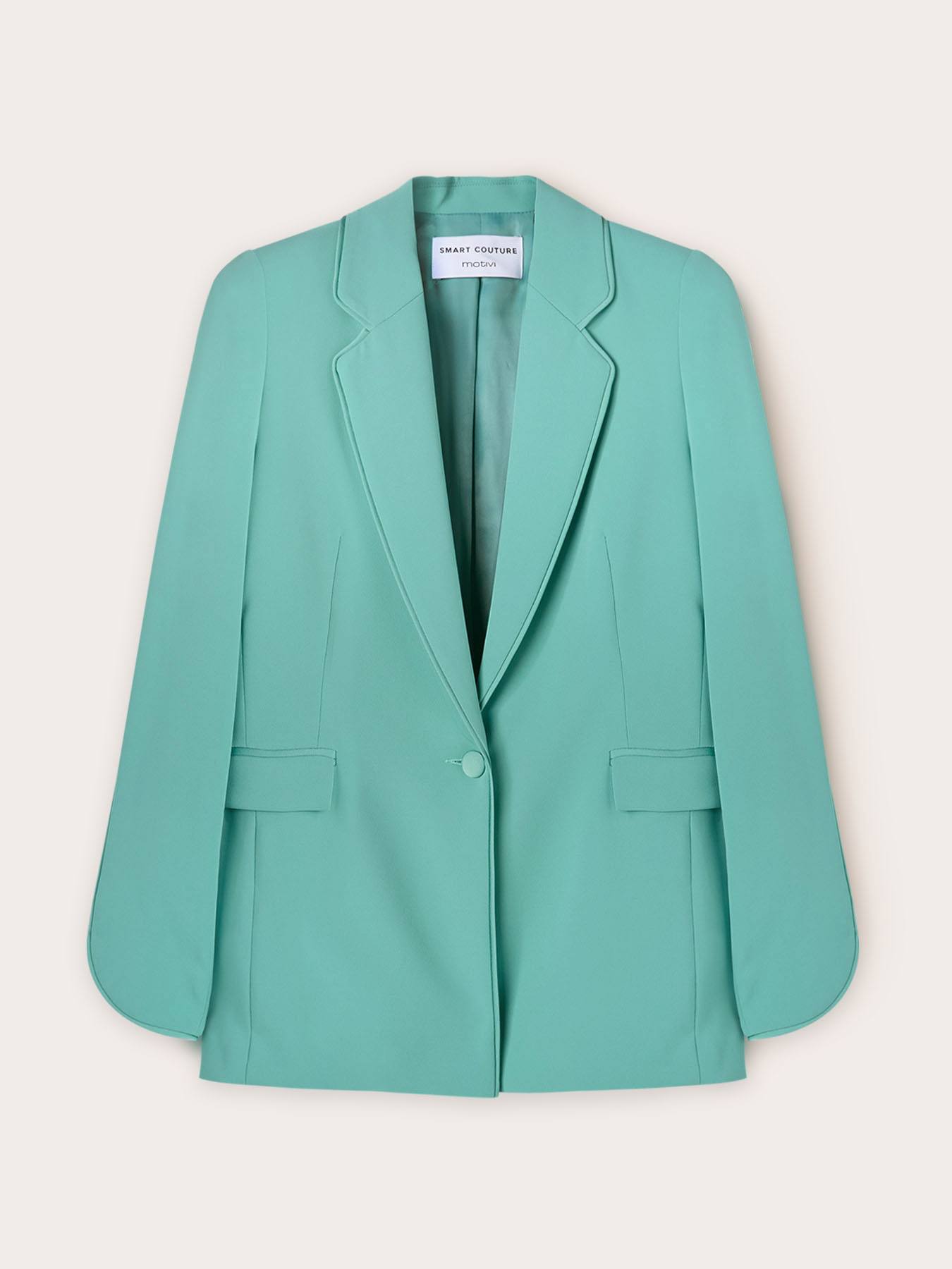 Blazer da completo con piping in tono image number 4