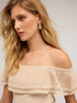 Fine knit off-the-shoulder top image number 2