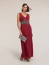 Robe &eacute;l&eacute;gante en georgette avec broderie image number 0