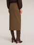 Bodycon skirt with front slit image number 1