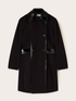 Cappotto in poliviscosa con inserti in vernice image number 4