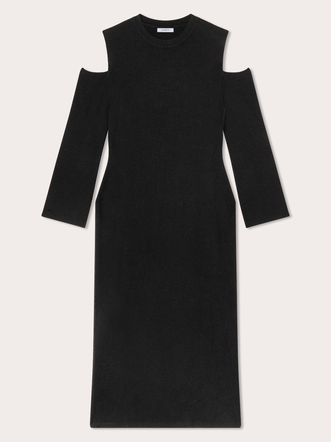 Cut-out knit tube dress image number 4