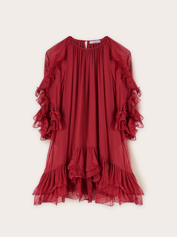 Kurzes Kleid mit R&uuml;schen