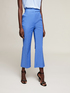 Solid colour kick flare trousers image number 2