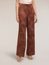 Pantaloni palazzo din satin jacquard image number 1