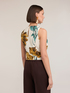 Poplin top with floral print image number 1