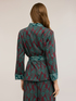 Unstructured jacket in cashmere print satin image number 1