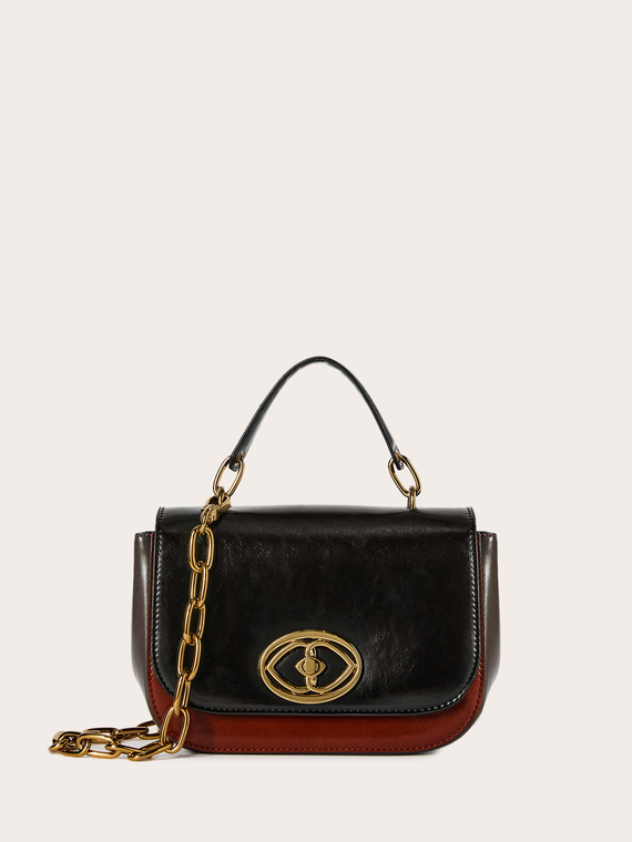 Coated fabric shoulder bag