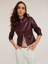 Coated fabric winter jacket with shaping cuts image number 0