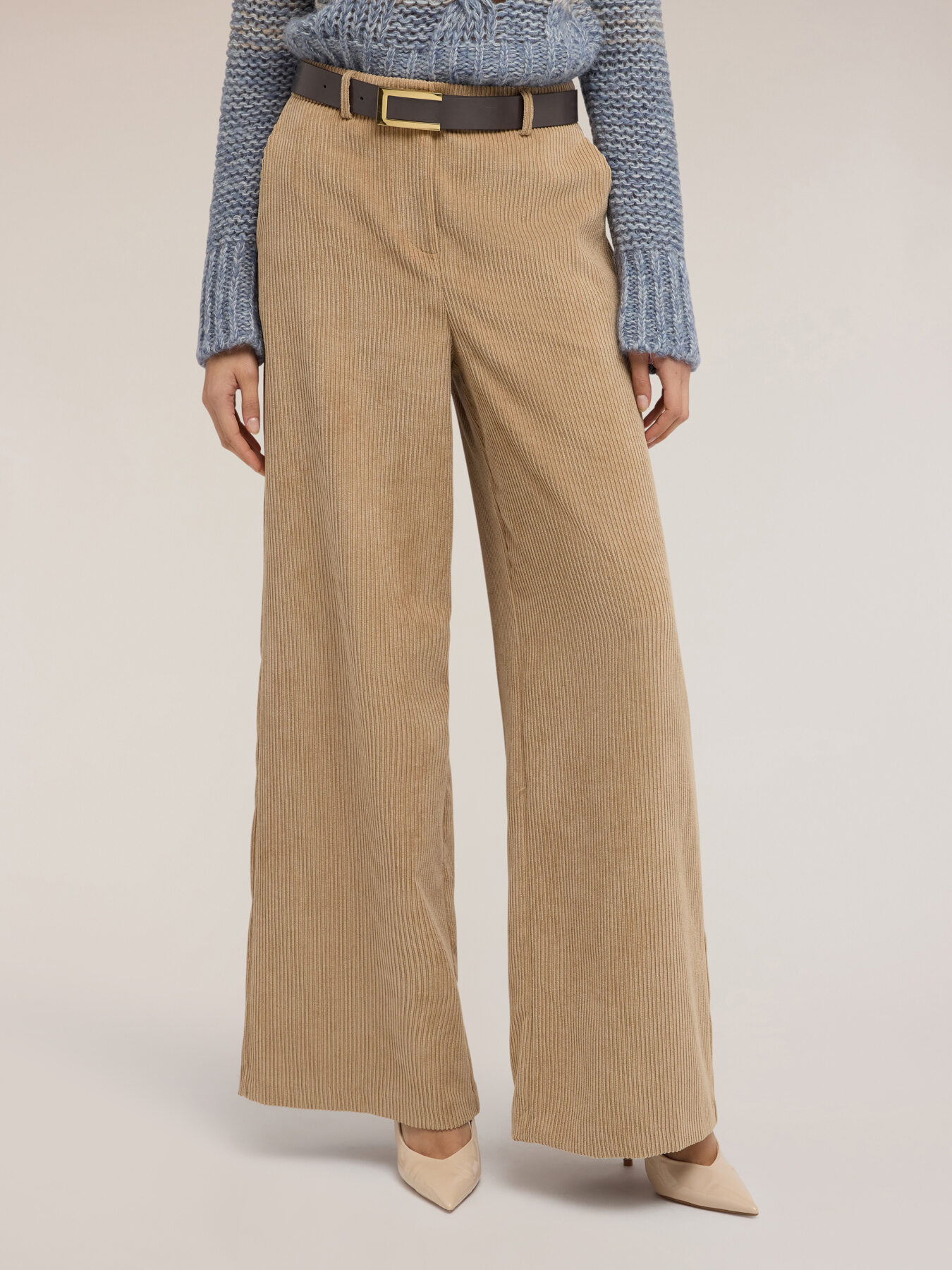 Corduroy palazzo trousers image number 0
