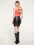 Short faux leather skirt image number 1