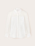 Poplin shirt with semi-sheer inserts image number 4