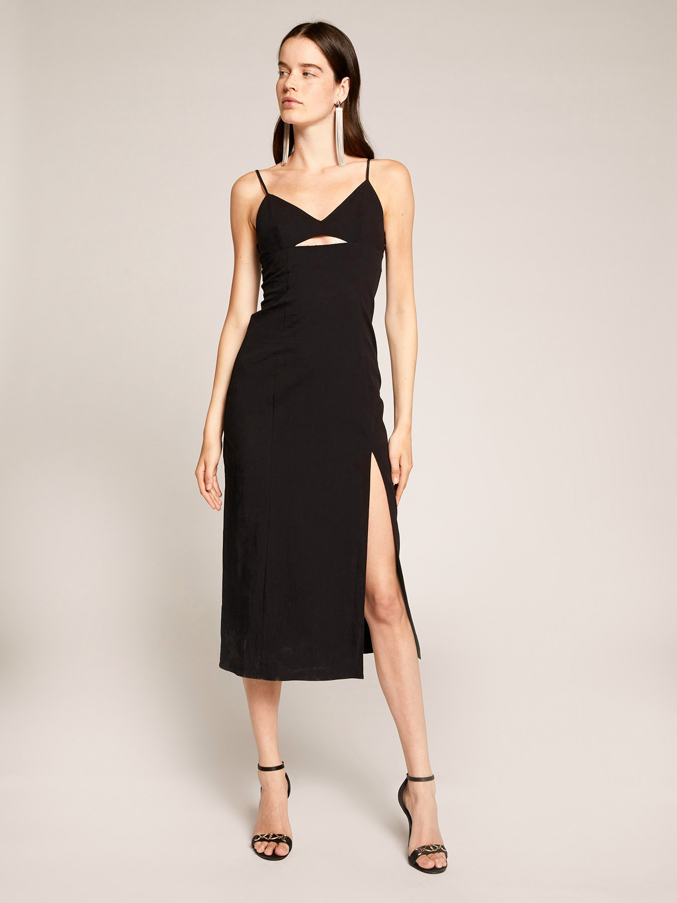 Bi-stretch dress with cut-out feature image number 0