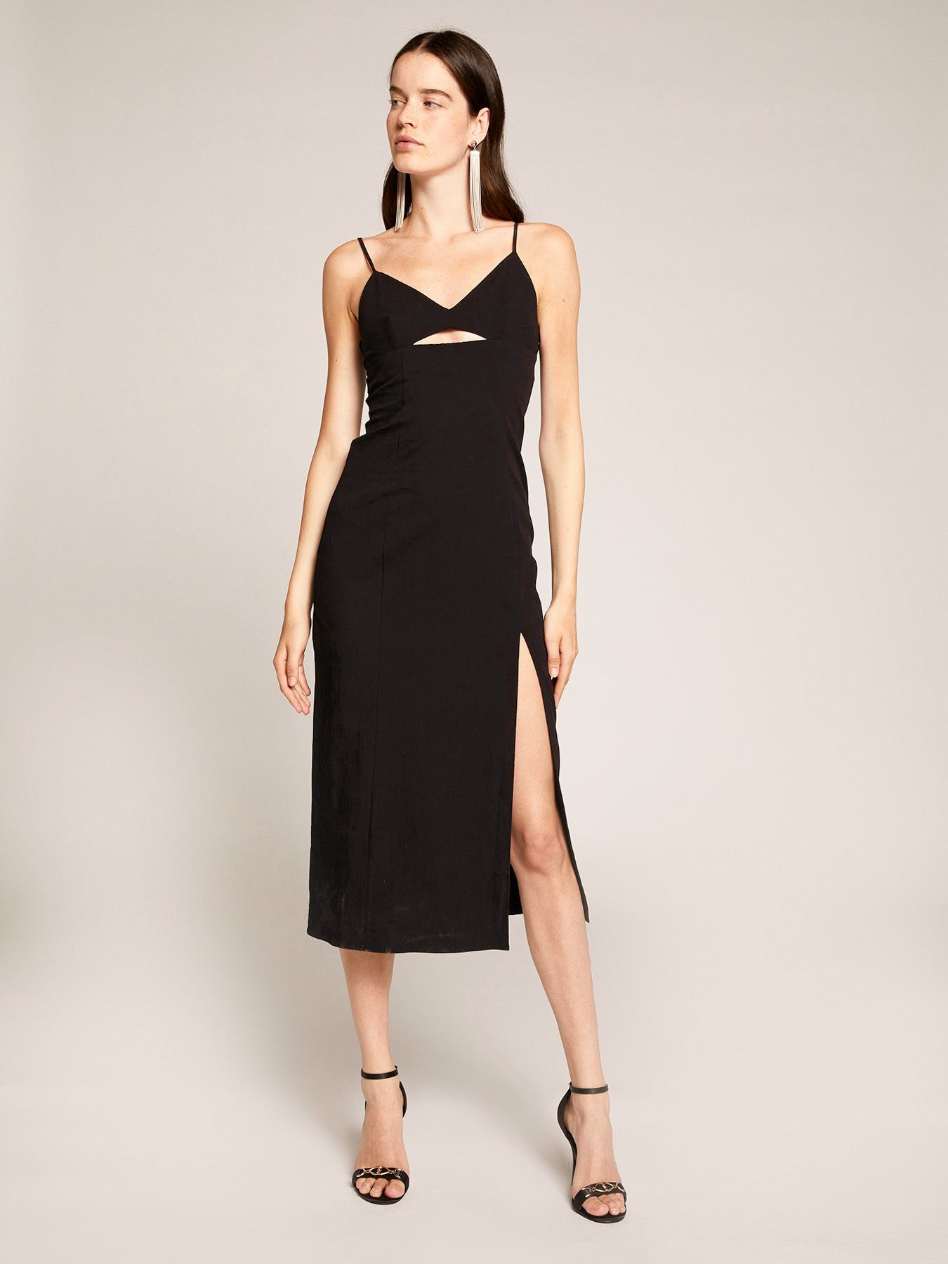yellow satin slip dress Silky Champagne Yellow Satin Slip Dress  7/8 Length  Brutality London