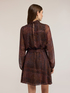 Robe courte en mousseline avec imprim&eacute; image number 1
