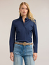 Poplin shirt with hidden buttons image number 0