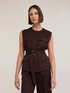 Safari vest in linen lyocell blend image number 3