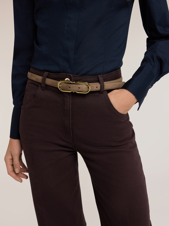 Ceinture avec boucle ovale double