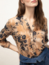 Mandarin-style floral print shirt image number 2