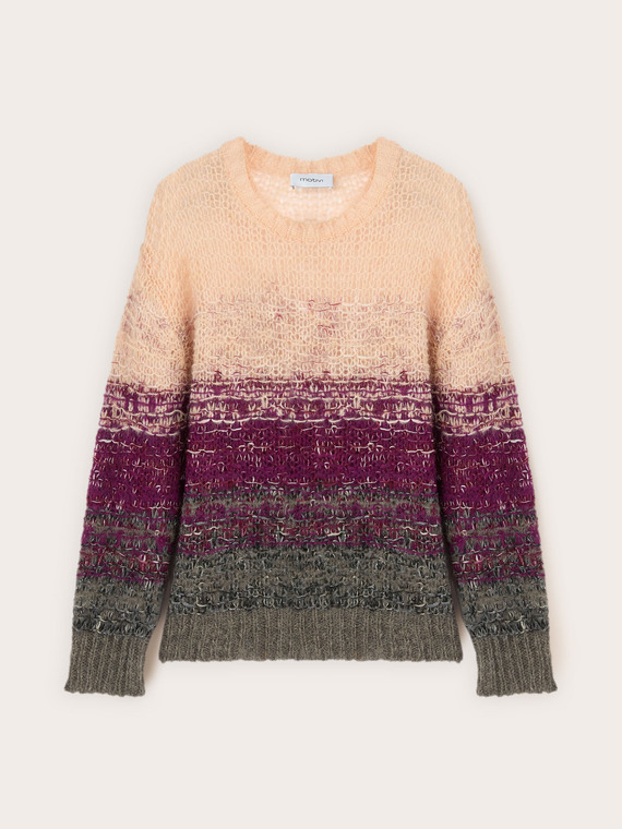 Gradient sweater in mohair blend