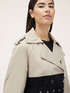 Short two-colour trench coat image number 3