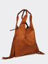 Suede-effect faux leather tote bag image number 1