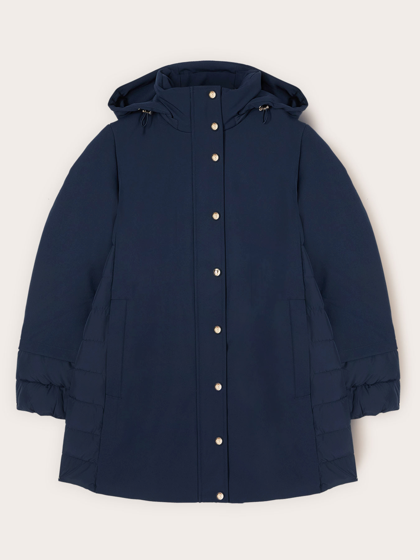 Down jacket with removable hood image number 4