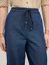 Cropped palazzo jeans with drawstring image number 0