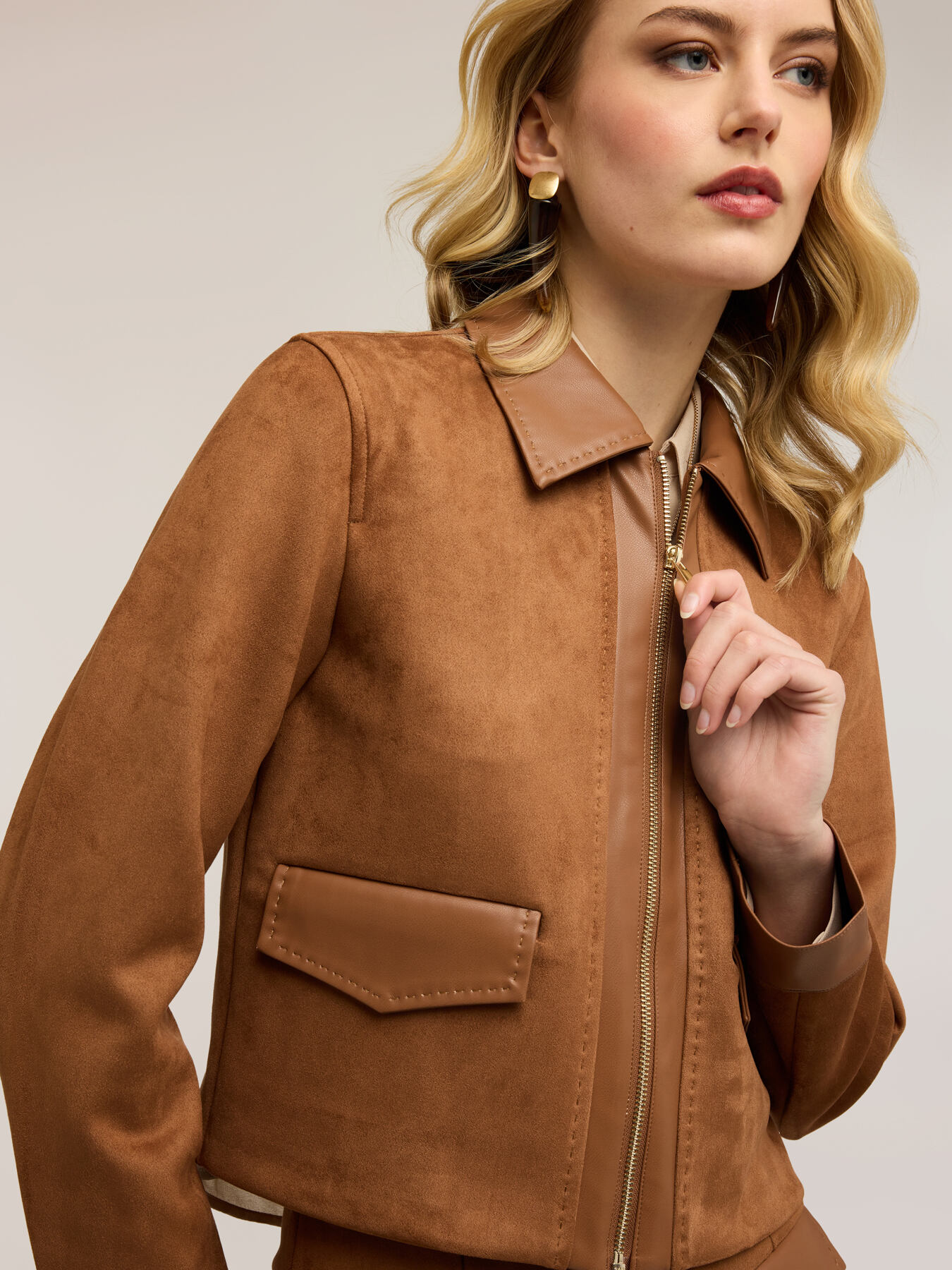 Blouson court avec zip et poches image number 3